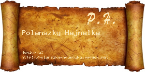 Polanszky Hajnalka névjegykártya
